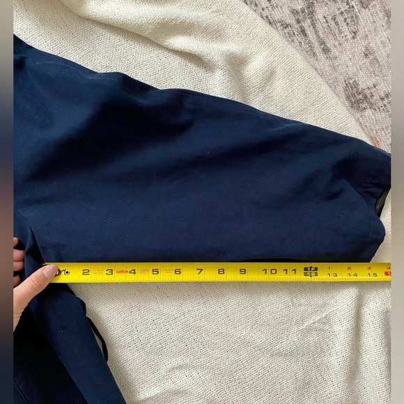 LONDON Fog Navy Blue Classic Double-Breasted Vintage Trench Coat Size 12P - Picture 13 of 17